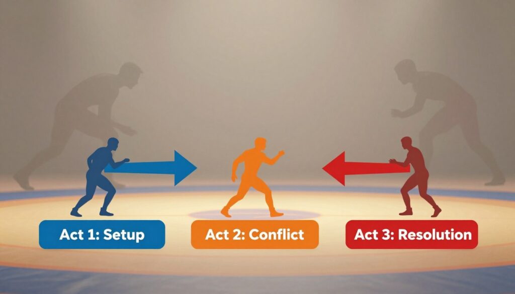 wrestling match structure three-act diagram wrestling match structure three-act diagram